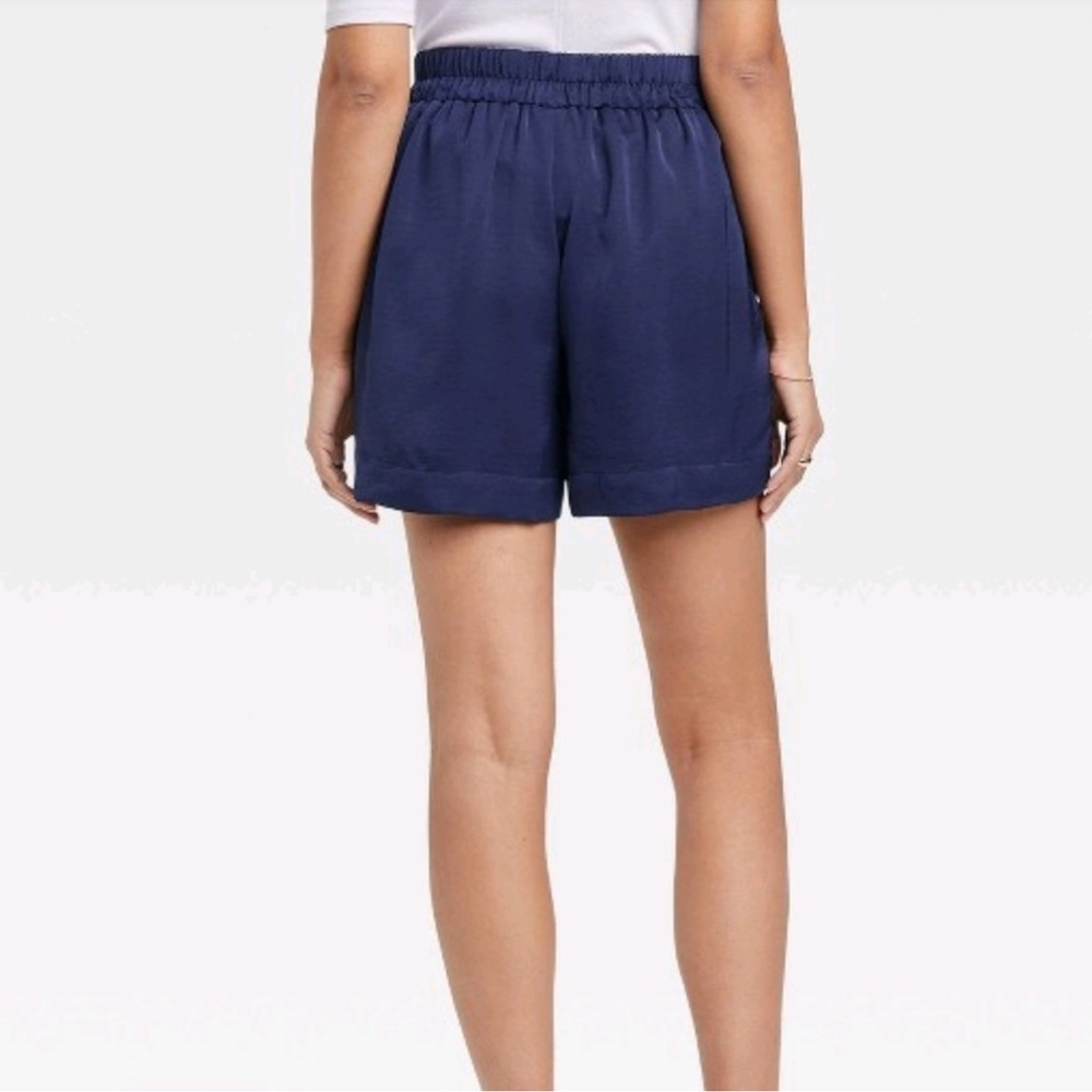 BOGO!! A New Day Pull-On Satin Shorts in Navy - Picture 2 of 9